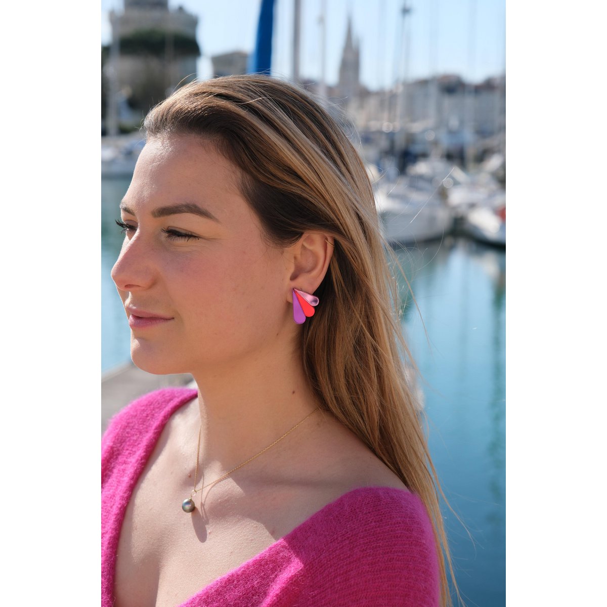 Boucles d'Oreilles Puces Miroirs Armance