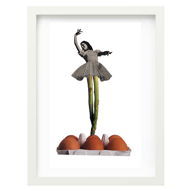 Kunsttryk Collage | Asparges danser