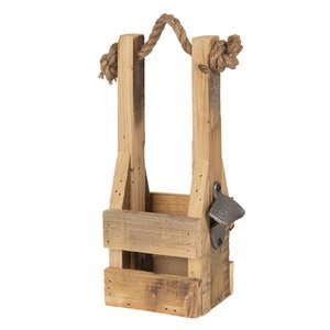 Bottle holder 9x10x29 cm brown wood bottle rack