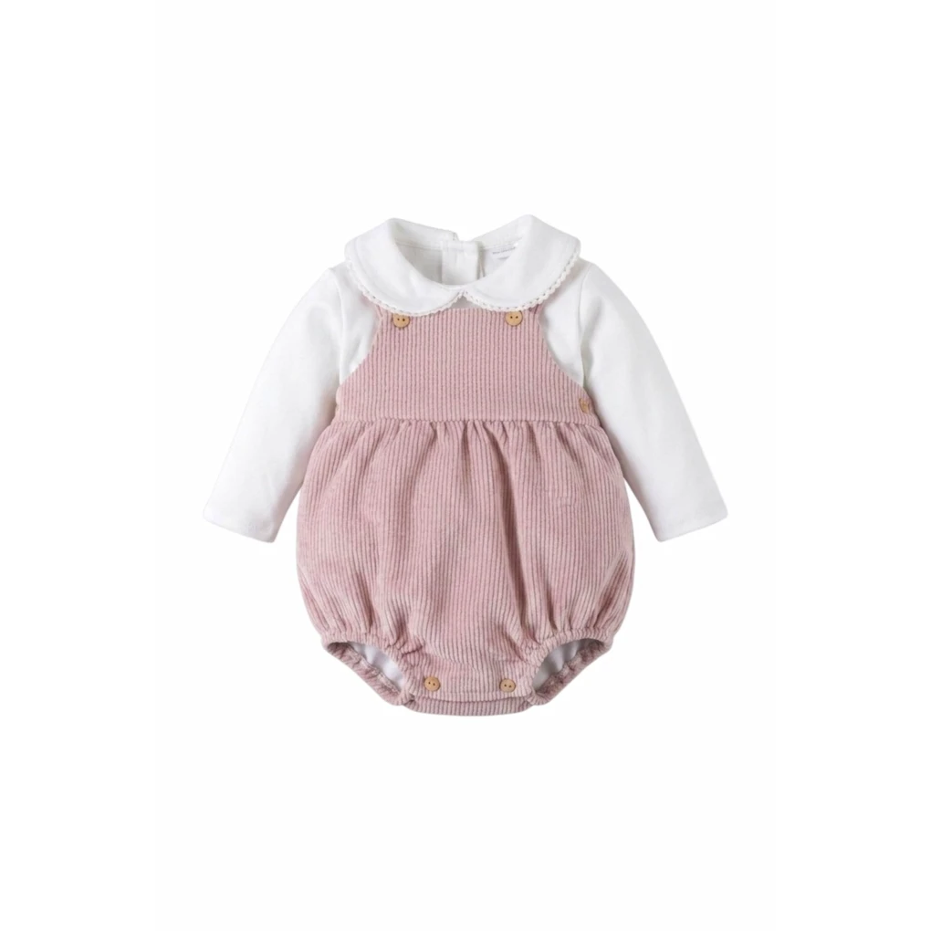 Baby pige fløjlsbukser med hvid top