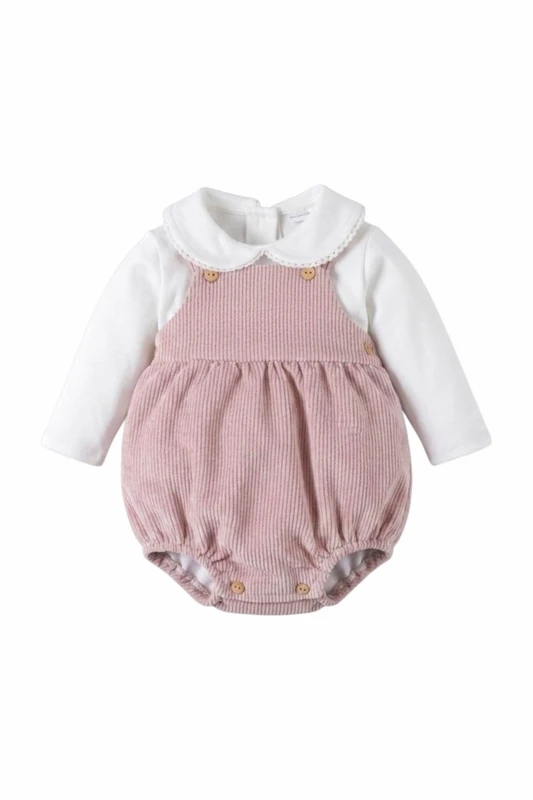 Baby pige fløjlsbukser med hvid top