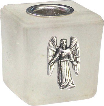 Glass Cube Mini Candle Holder- Frosted-Camael