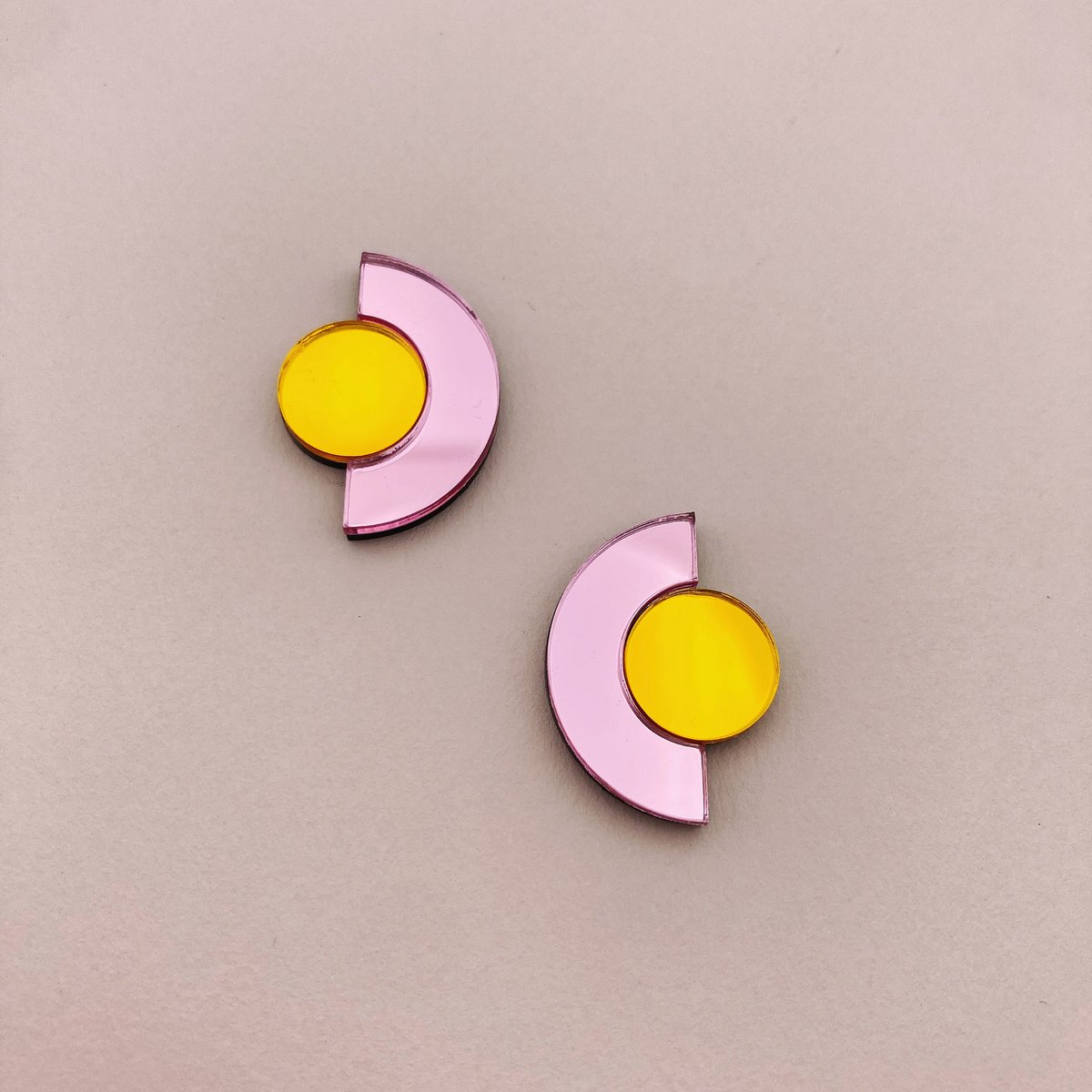 Mirror chip earrings - Roseline