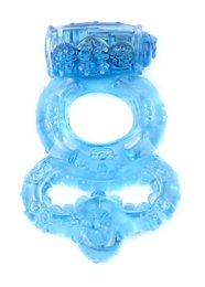 Bossoftoys - 67-00045 - Vibrating Cockring - Blue - batteries included - packed in plastic bag
