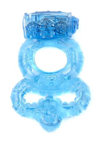Bossoftoys - 67-00045 - vibrierender Cockring - Blau - Batterien inklusive - in Plastiktüte gepackt