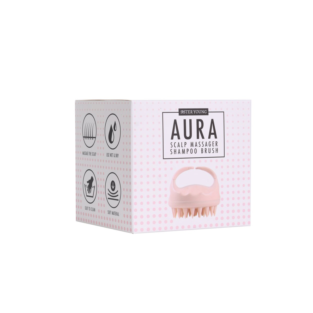 Sister Young l AURA Scalp Massager Brush for Washing and Head Massage