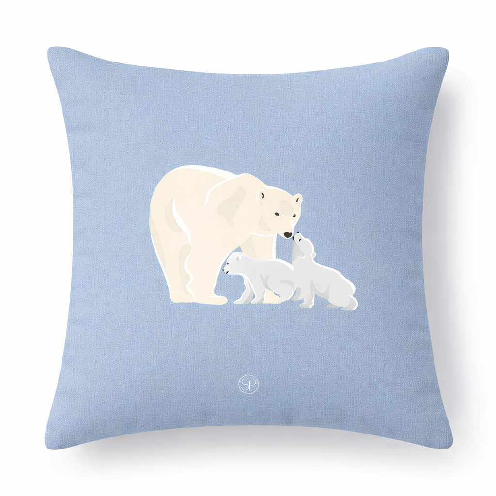 40x40 Indoor - Coton (cretonne) Bleu-glacier