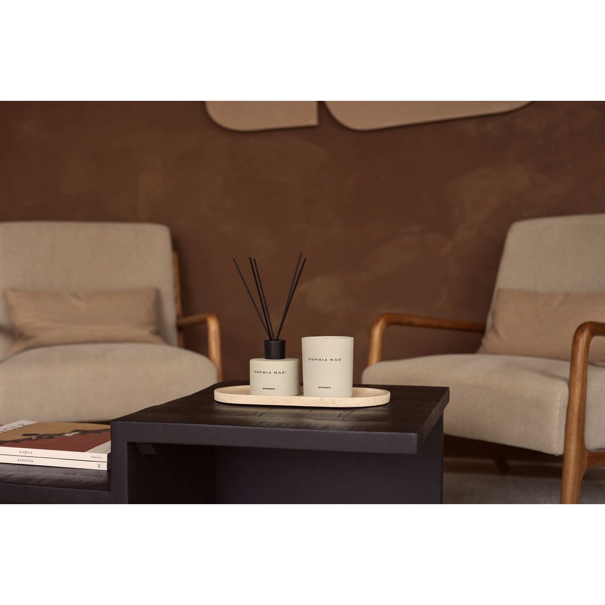 Travertine tray oval 30x15cm