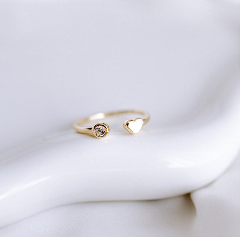 Lovebound  MAMA Ring Zirkonia Herz Stein
