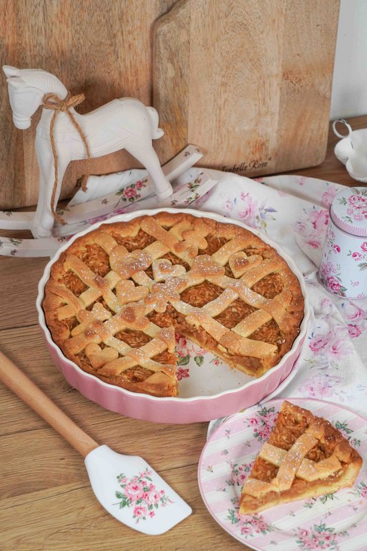 Plat à tarte rose pastel Bella 26,5 cm Isabelle Rose