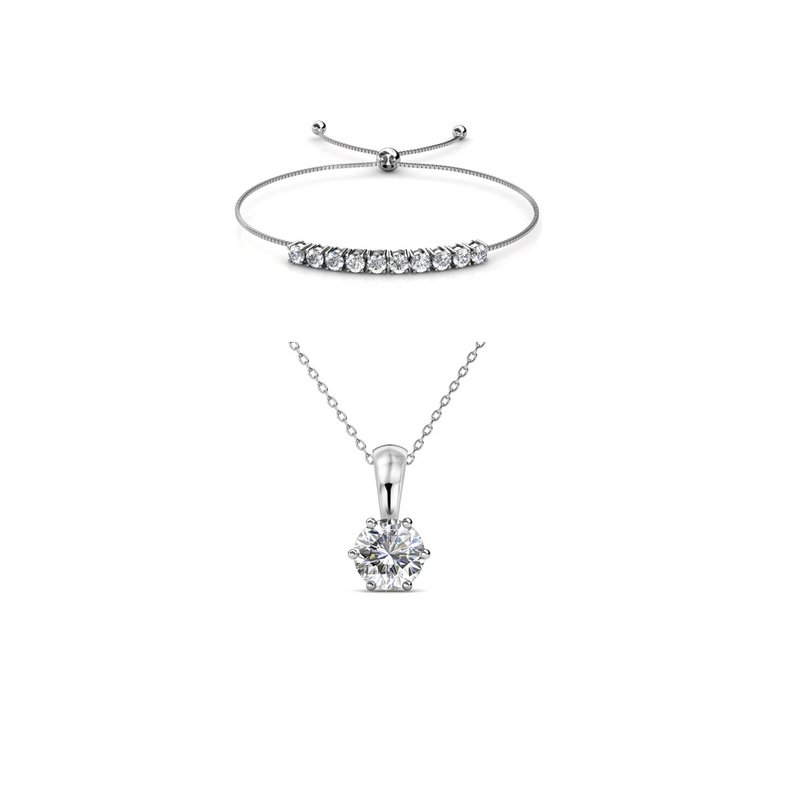 Set di pietre di nascita Crystal Mia - Argento e cristallo