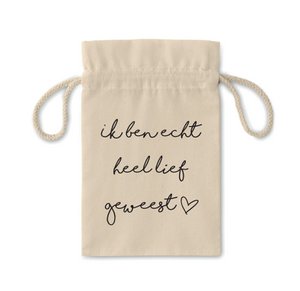 Gingerbread bag 'been nice' ecru