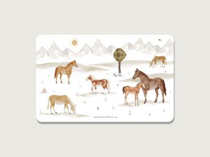 Brotzeitbrettchen "Pferde" | Frühstücksbrettchen | Brettchen | Melamin | Kinder | Geschenkidee | Mädchen | Pferd | Pony  || HERZ & PAPIER