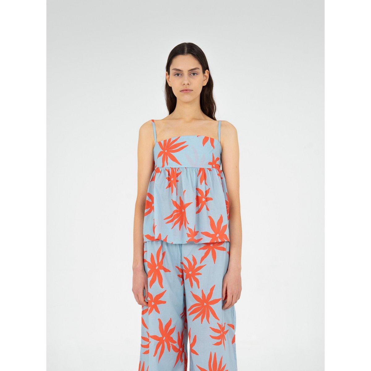 Magician Floral Print Blue Top