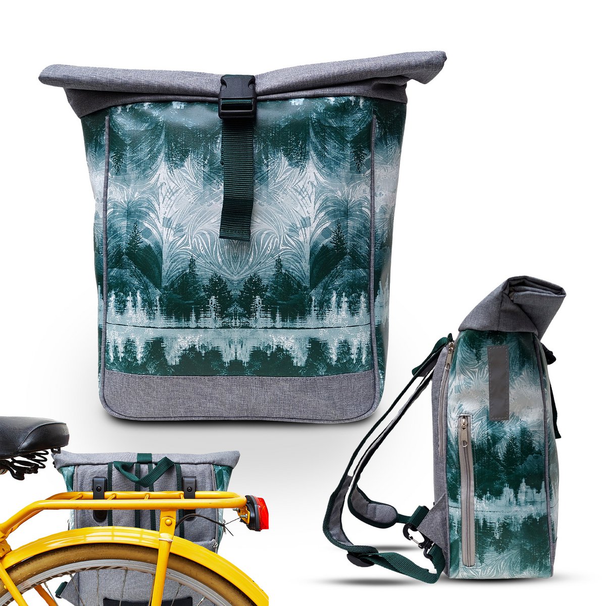 KOMBI Fahrradtasche / Rucksack Gepäckträger - Pinos