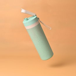 Ecofy Bottiglia d'acqua e sipper verde isolata ecologica | 600 ml