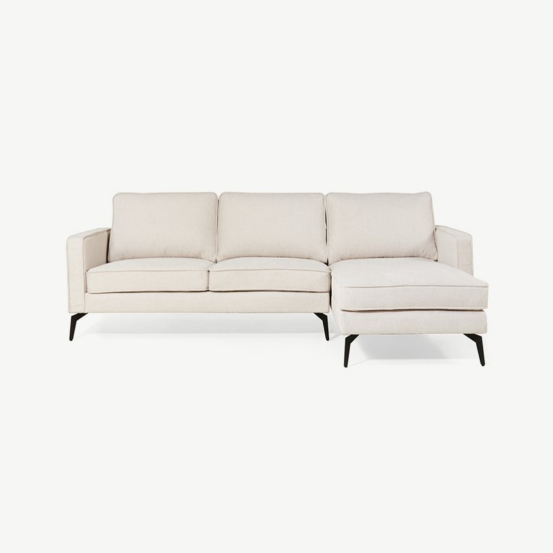 Bento-Ecksofa, beiges Leinen