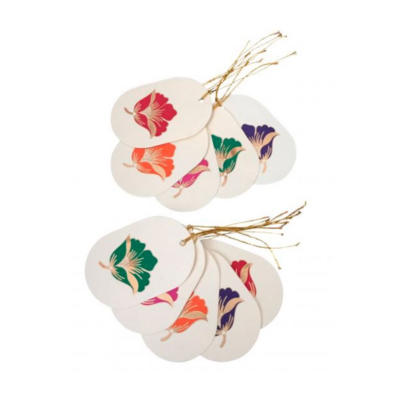 Flower gift tags