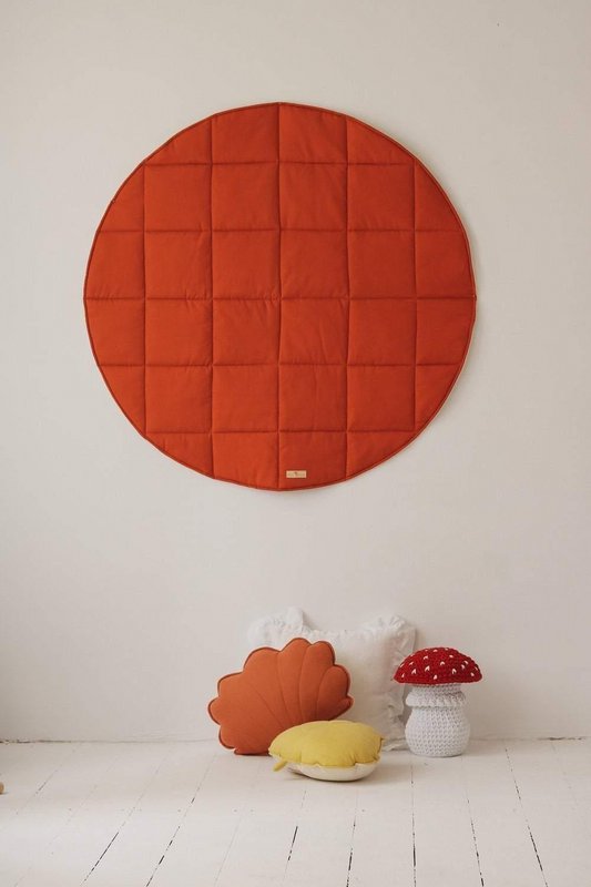 Ronde katoenen mat "Red Fox"