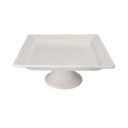 White Square Ceramic Cake Stand H13x28x28
