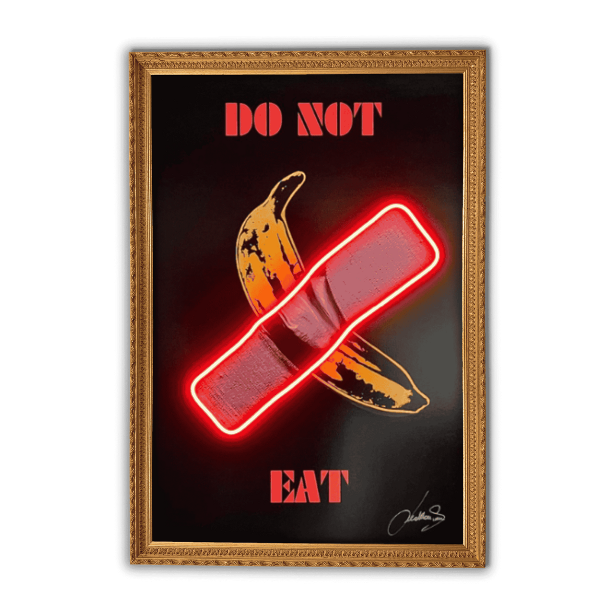 No comas este plátano V.2 | Arte de pared LED