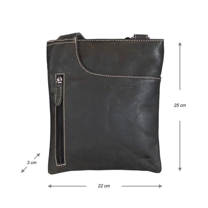 Leder Crossbody Bag - Umhängetasche in 3 verschiedenen Farben Leder