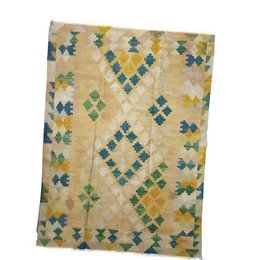 Nomadic Handwoven Khaki Kilim Carpet