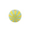 Candle holder - Swirl- Dolomite - Yellow/Mint- 10x10x10cm