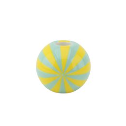 Świeca - SWIRL -Dolomit - Yellow/Mint- 10x10x10cm
