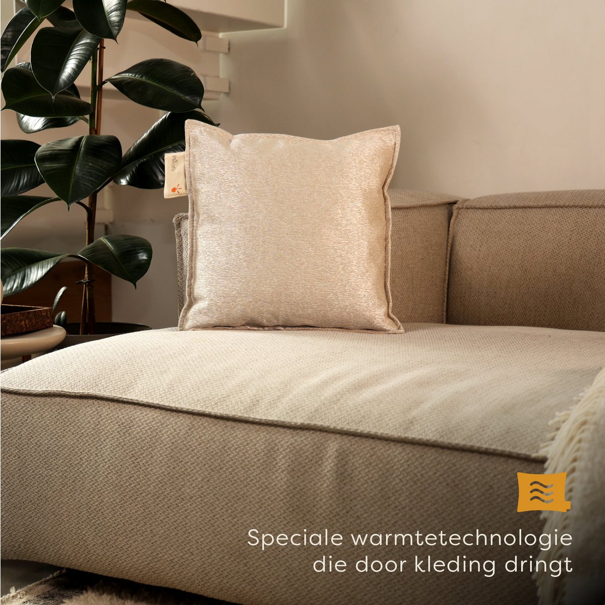 Pleafs® Warmtekussen Boho 45x45cm Dark Vanilla