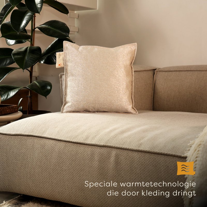 Pleafs® Warmtekussen Boho 45x45cm Dark Vanilla
