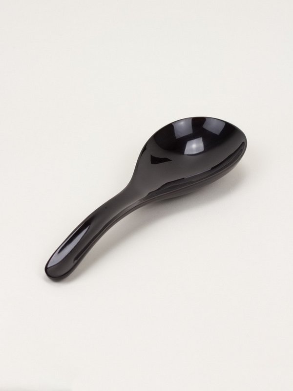 Rice spoon classic in black buffalo horn