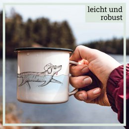 Emailletasse – Der Rettungsschwimmer