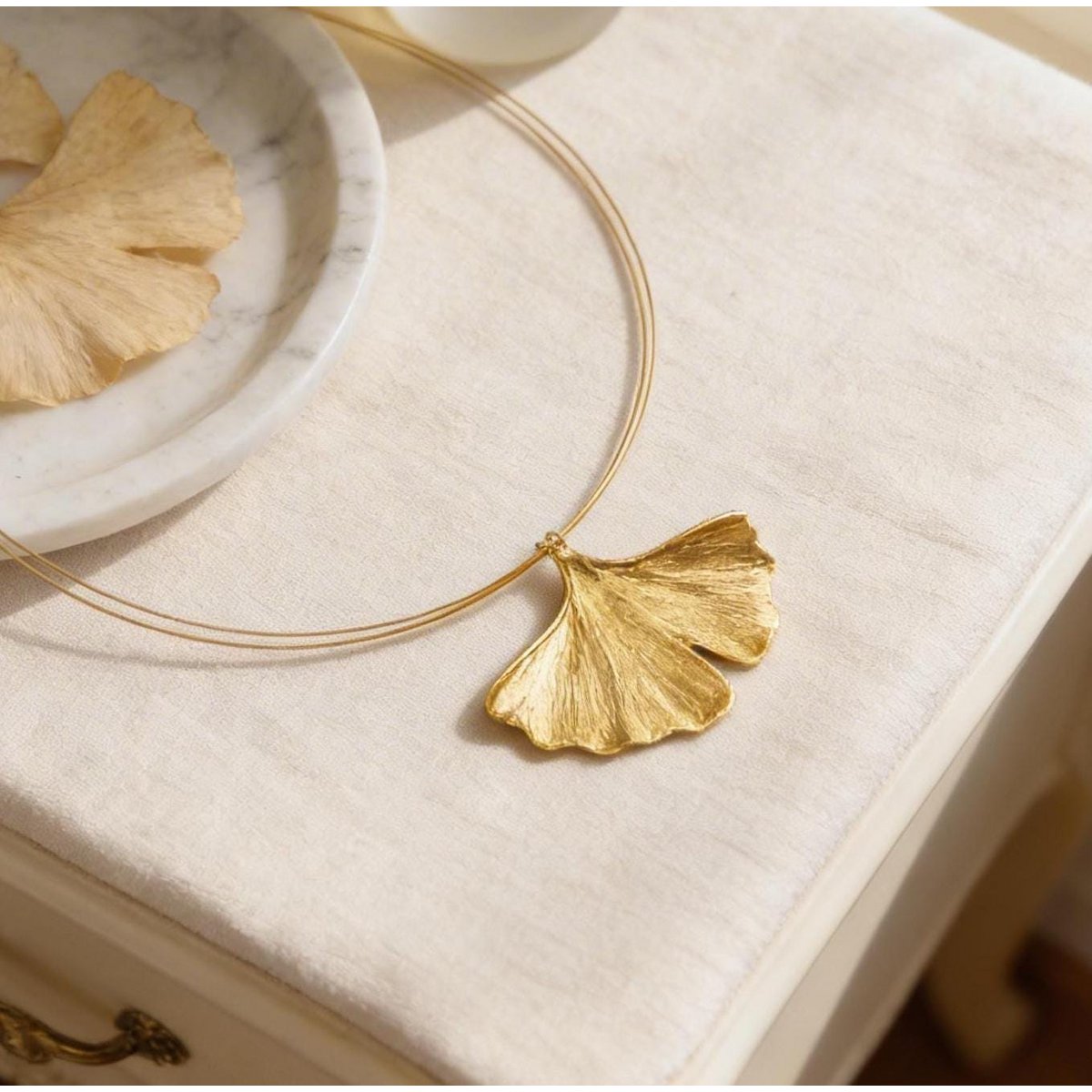 Echte Ginkgo-Biloba-Blatt-Halskette, handgefertigter Naturschmuck, Bio-Wald-Anhänger, Geschenk für Langlebigkeit und Erfolg, Sterling Silber 925
