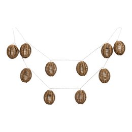 Lampa łańcuchowa LED Carlisle, polirattan/metal, naturalny/czarny
