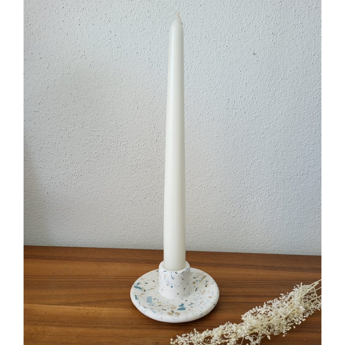 Terrazzo candle holder "Dune"