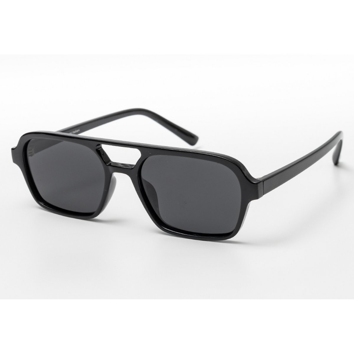 Gafas de sol unisex cuadradas negras UV400 – Minimal Everyday Eyewear