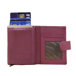 Cardprotector - Miniwallet - Mini wallet - Leather card holder leather - Credit card holder In 11 Colors