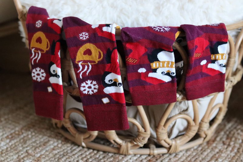 Christmas Penguins Socks for Kids