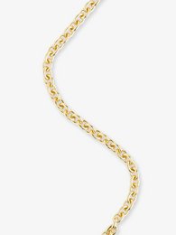 A gold-toned crossbody chain necklace with an adjustable length of 115-125cm.