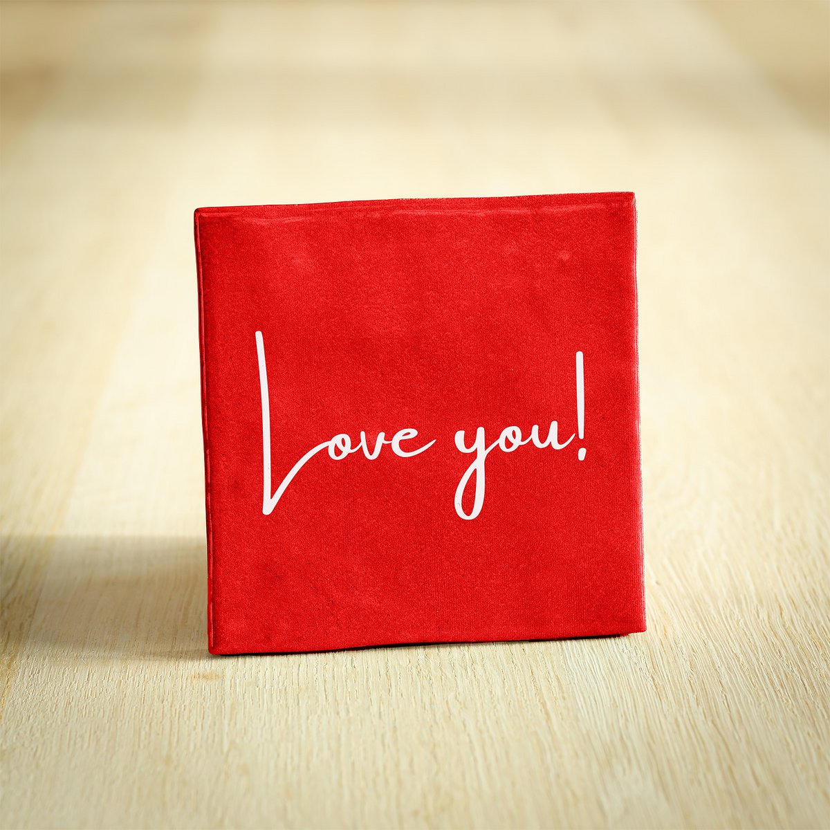 Tegeltje - Love you! | Rood | 10x10cm