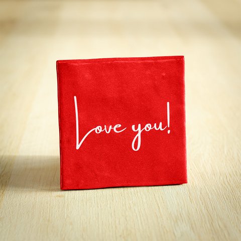 Tegeltje - Love you! | Rood | 10x10cm