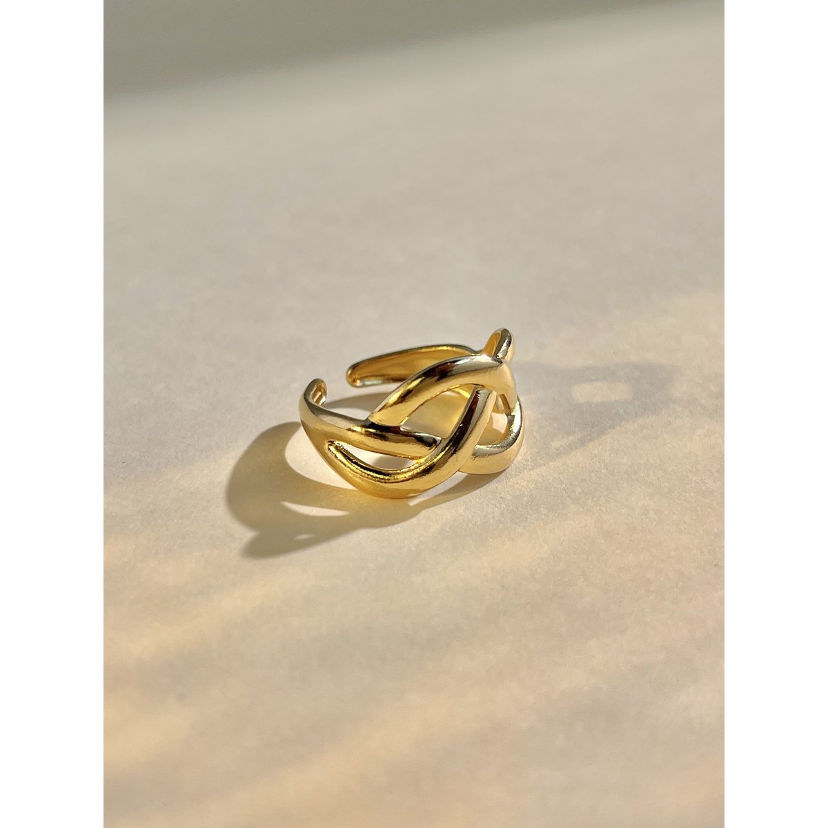 Moderne designerring verstelbaar staal verstelbaar