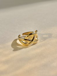 Moderne designerring verstelbaar staal verstelbaar