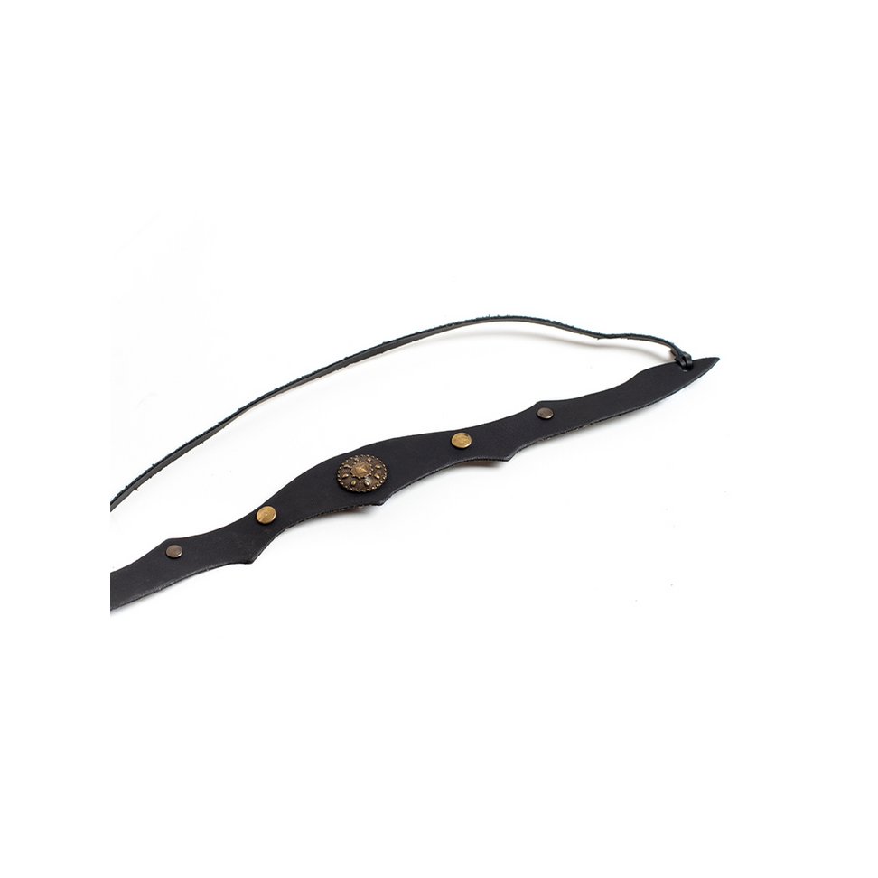 LEATHER HEAD BAND - dark brown, black - ST097