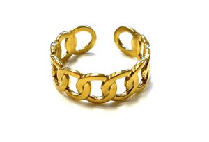 Ring schakel goud