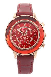 D-D23.1 W523-076 quartz horloge 36 mm rood
