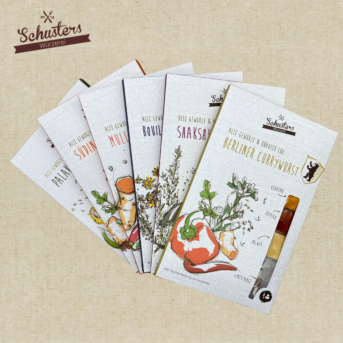 Starter package 30 spice sets Bestseller (6 varieties × 5 pieces)
