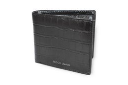 OTAVIO Black Croc Wallet