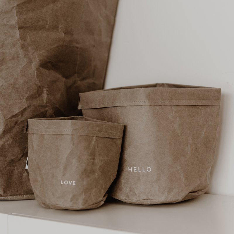 Paperbag sæt med 2 Hello Love (PU = 6 sæt)